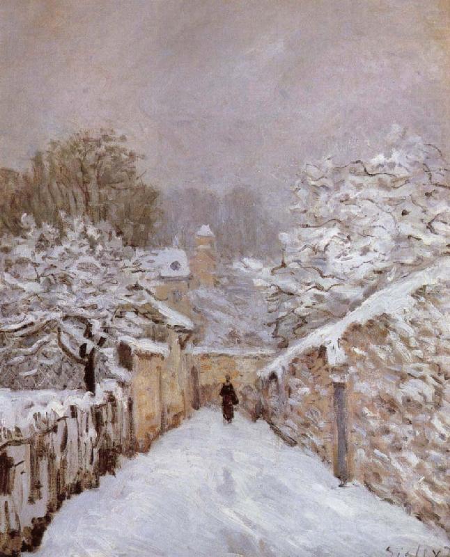 Alfred Sisley Sonw at Louveciennes china oil painting image